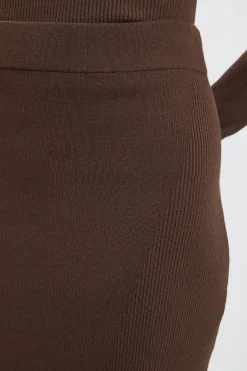 KarenMillen Jupe Midi Côtelée En Maille<Femme Jupes|Jupes