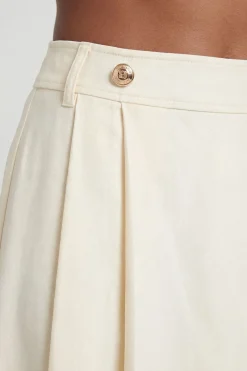 Jupe Midi En Coton Avec Détails Boutons Style Utilitaire