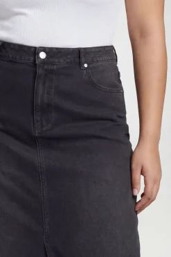 Jupe Midi En Denim Grande Taille