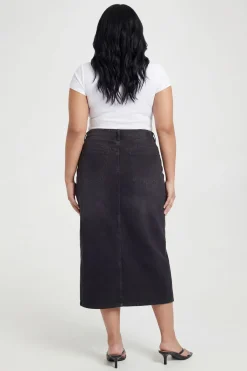 Jupe Midi En Denim Grande Taille