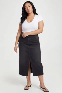 Jupe Midi En Denim Grande Taille