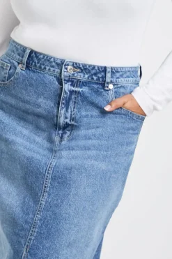Jupe Midi En Denim Grande Taille