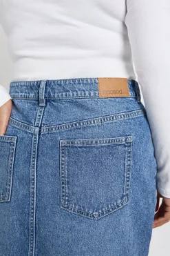 Jupe Midi En Denim Grande Taille