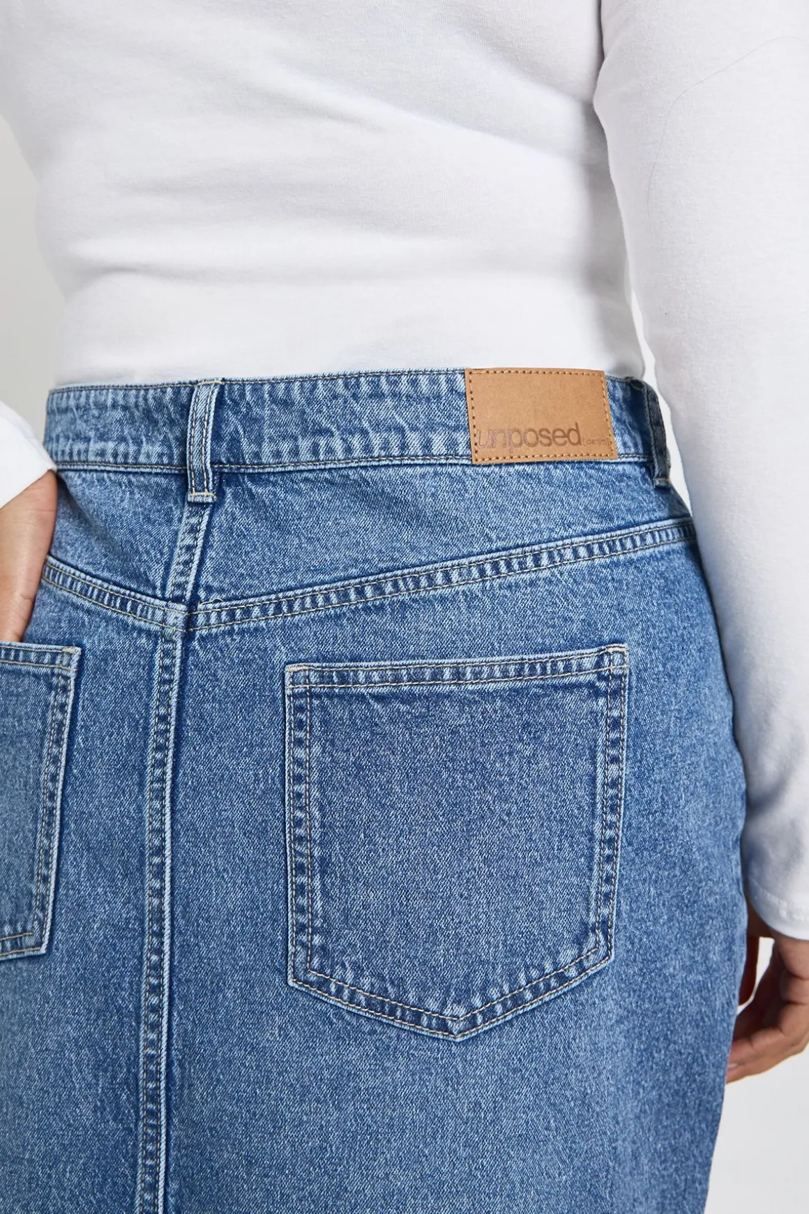Jupe Midi En Denim Grande Taille