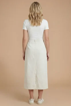 Jupe Midi En Denim Utilitaire