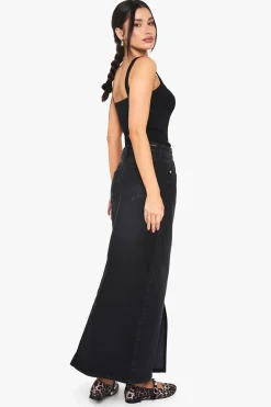 boohoo Jupe Midi En Jean Coupe Tall<Femme Jupes|Denim