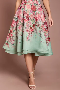 Coast Jupe Midi En Organza À Motif Floral<Femme Jupes|Jupes