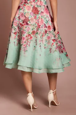 Coast Jupe Midi En Organza À Motif Floral<Femme Jupes|Jupes