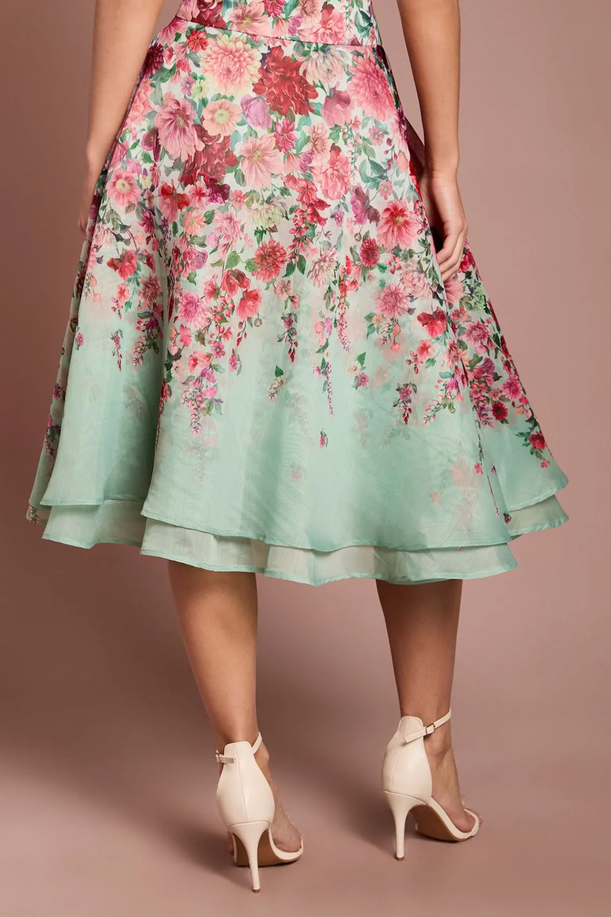Coast Jupe Midi En Organza À Motif Floral<Femme Jupes|Jupes