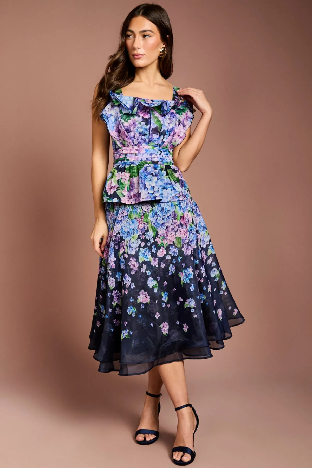 Coast Jupe Midi En Organza À Motif Floral<Femme Jupes|Jupes