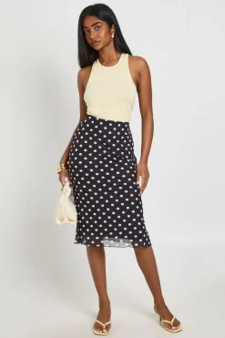 boohoo Jupe Midi En Tulle À Pois<Femme Jupes|Jupes