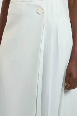 Jupe Midi Kilt Plissée Stretch Compacte