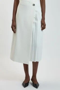 Jupe Midi Kilt Plissée Stretch Compacte