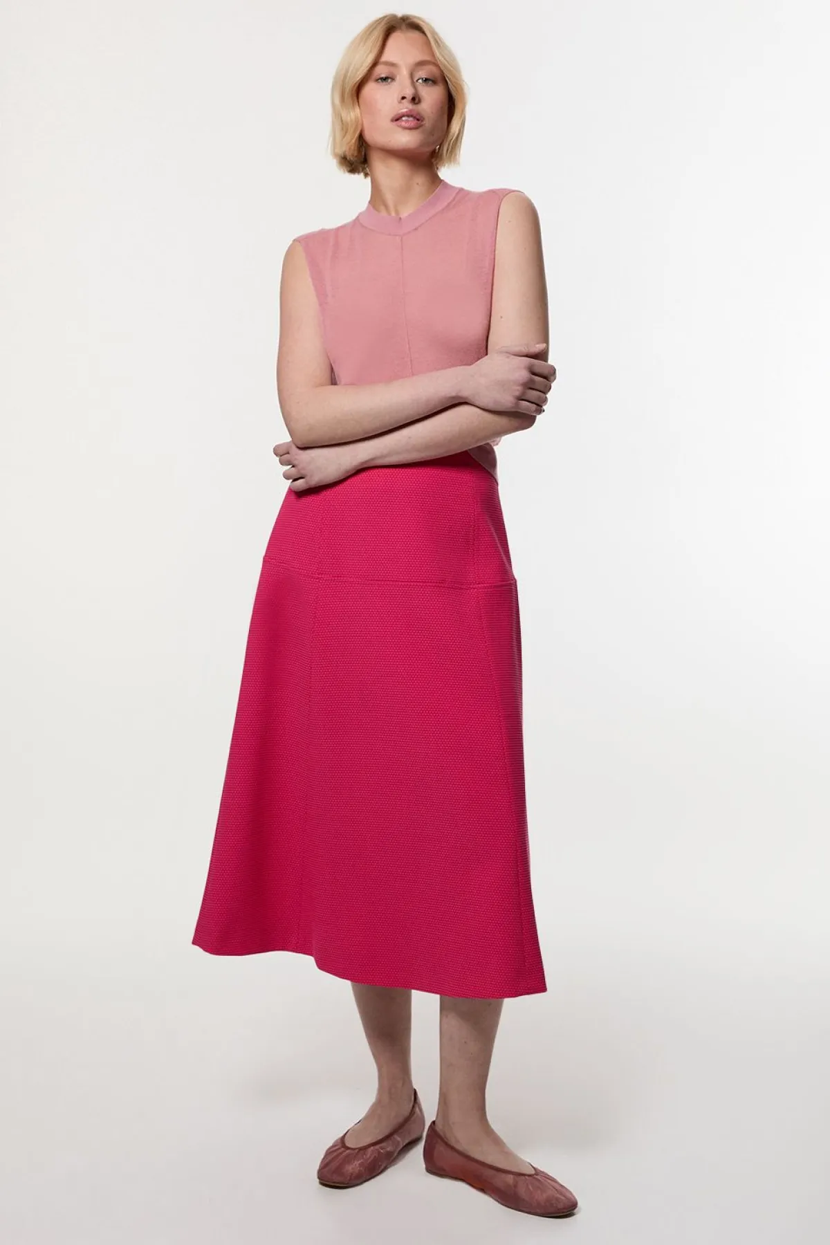 KarenMillen Jupe midi longue texturée sur mesure<Femme Tailleurs|Jupes