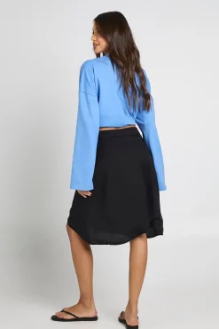 boohoo Jupe Midi Longueur Asymétrique En Mousseline Gaufrée<Femme Jupes|Jupes