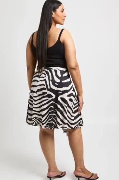 boohoo Jupe Midi Mouchoir À Imprimé Zèbre Grande Taille<Femme Jupes|Jupes