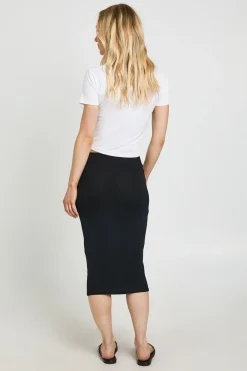 boohoo Jupe Midi e Taille Haute Unie Basic Petite<Femme Jupes|Basiques