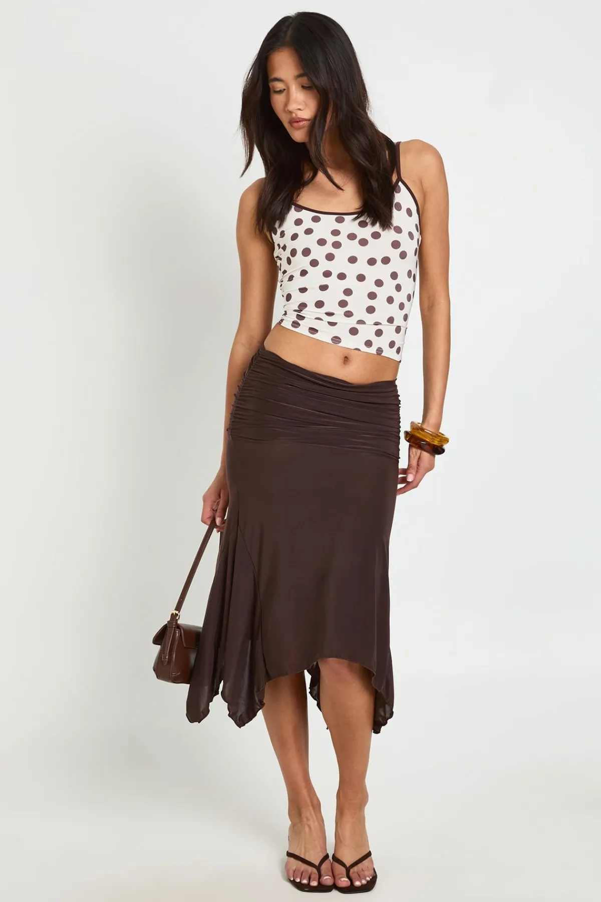 boohoo Jupe Midi À Ourlet Mouchoir<Femme Jupes|Jupes