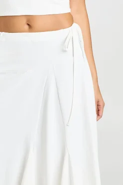 boohoo Jupe Midi À Ourlet Mouchoir Avec Détails De Coutures Et Taille Nouée<Femme Jupes|Jupes