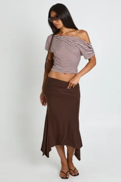 boohoo Jupe Midi À Ourlet Mouchoir Pour Grandes Tailles<Femme Jupes|Jupes