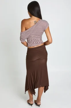 boohoo Jupe Midi À Ourlet Mouchoir Pour Grandes Tailles<Femme Jupes|Jupes