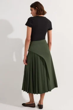 KarenMillen Jupe midi plissée à détails de boucle sur mesure<Femme Tailleurs|Jupes