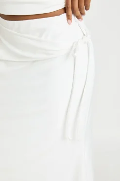 Jupe Midi À Taille Nouée