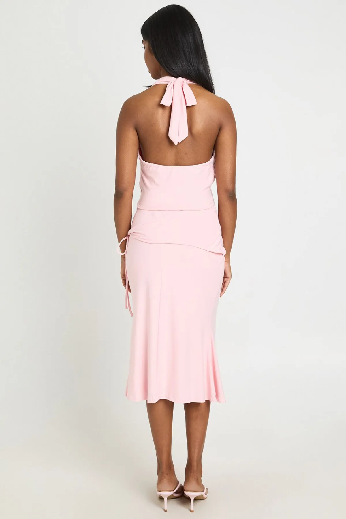 boohoo Jupe Midi À Taille Nouée<Femme Jupes|Jupes