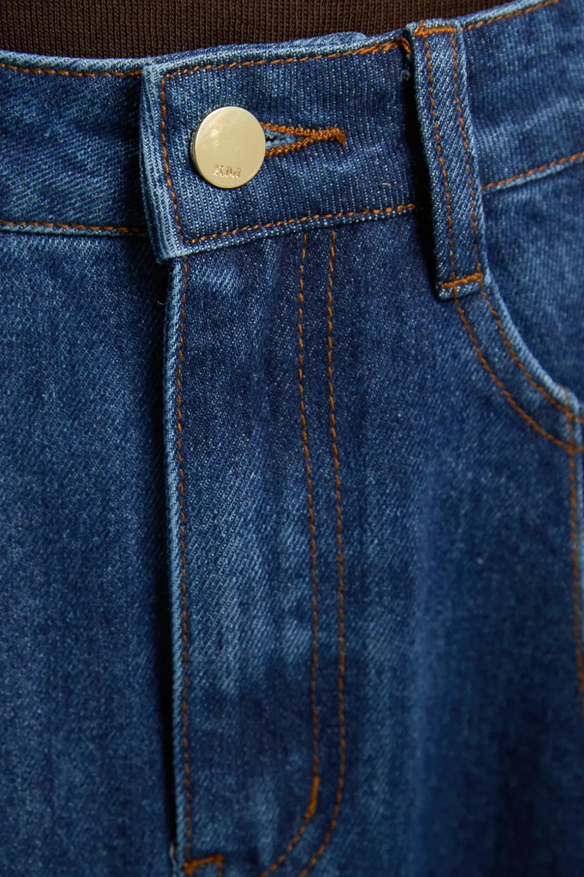 Jupe Midi Évasée En Denim
