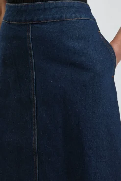 Jupe Midi Évasée En Denim