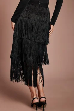 Coast Jupe Midi À Volants Avec Franges<Femme Jupes|Jupes