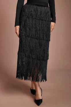 Coast Jupe Midi À Volants Avec Franges<Femme Jupes|Jupes