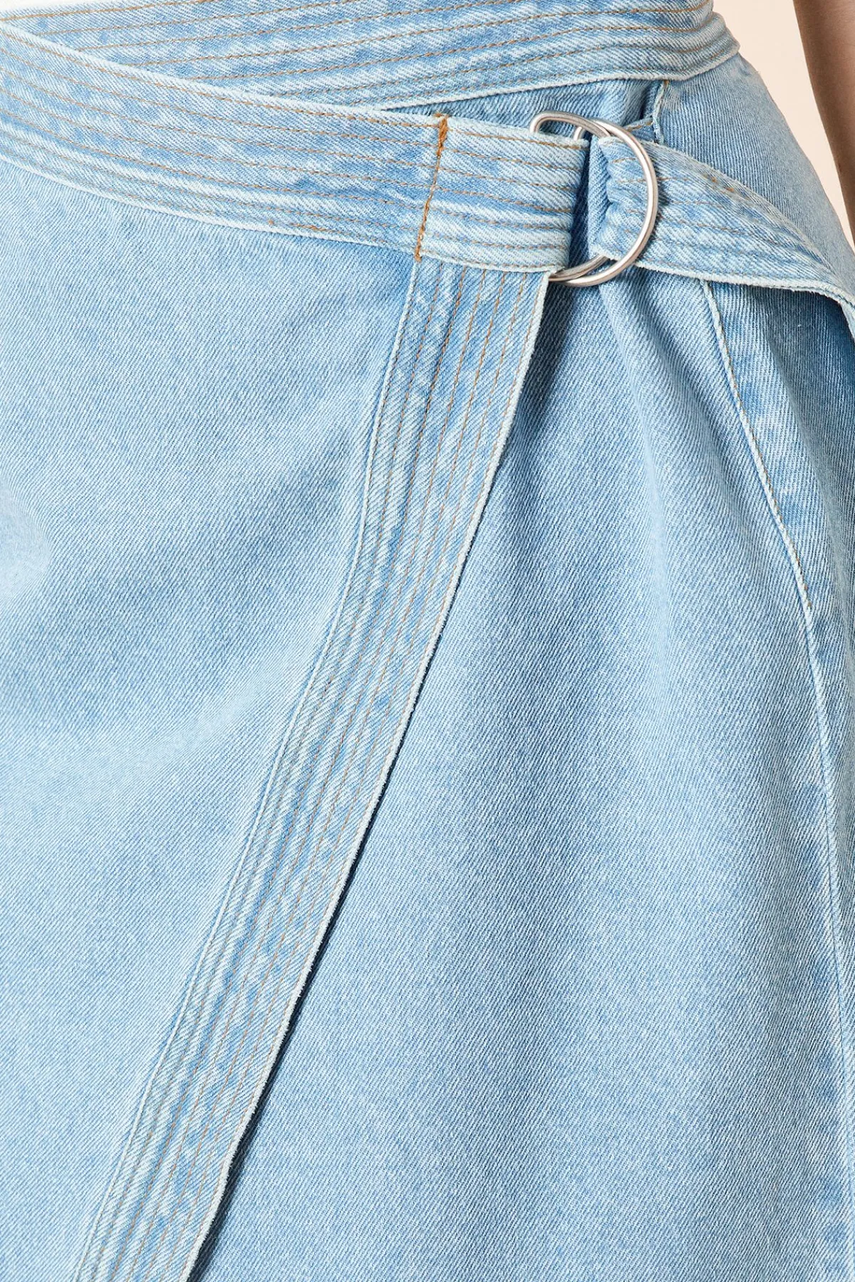 Dorothy Perkins Jupe Mi-Longue en Denim à Devant Croisé<Femme Jupes|Denim