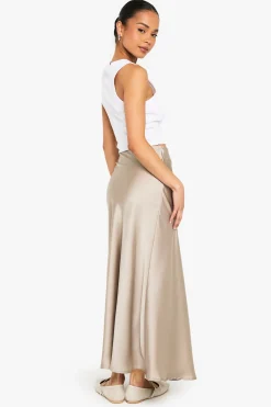 Jupe Mi-longue En Satin