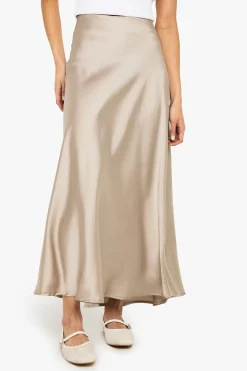 Jupe Mi-longue En Satin