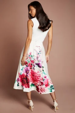 Coast Jupe Mi-longue En Satin Avec Imprimé Placé<Femme Jupes|Jupes