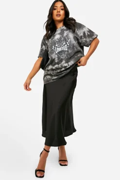 boohoo Jupe Mi-longue En Satin Petite<Femme Jupes|Jupes