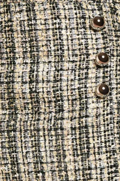 Jupe Mi-Longue en Tweed à Paillettes