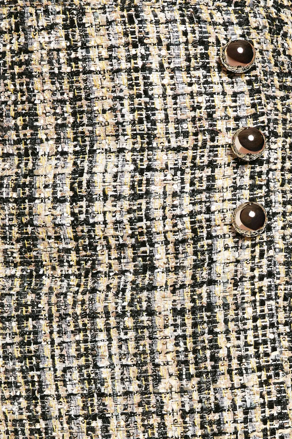 Jupe Mi-Longue en Tweed à Paillettes