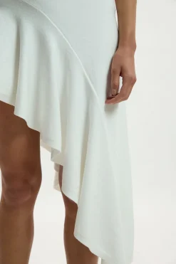KarenMillen Jupe Mi-Longue Tricotée à Ourlet Asymétrique en Mélange de Viscose<Femme Jupes|Pulls Et Gilets