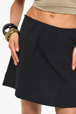 Jupe mini A-line en lin