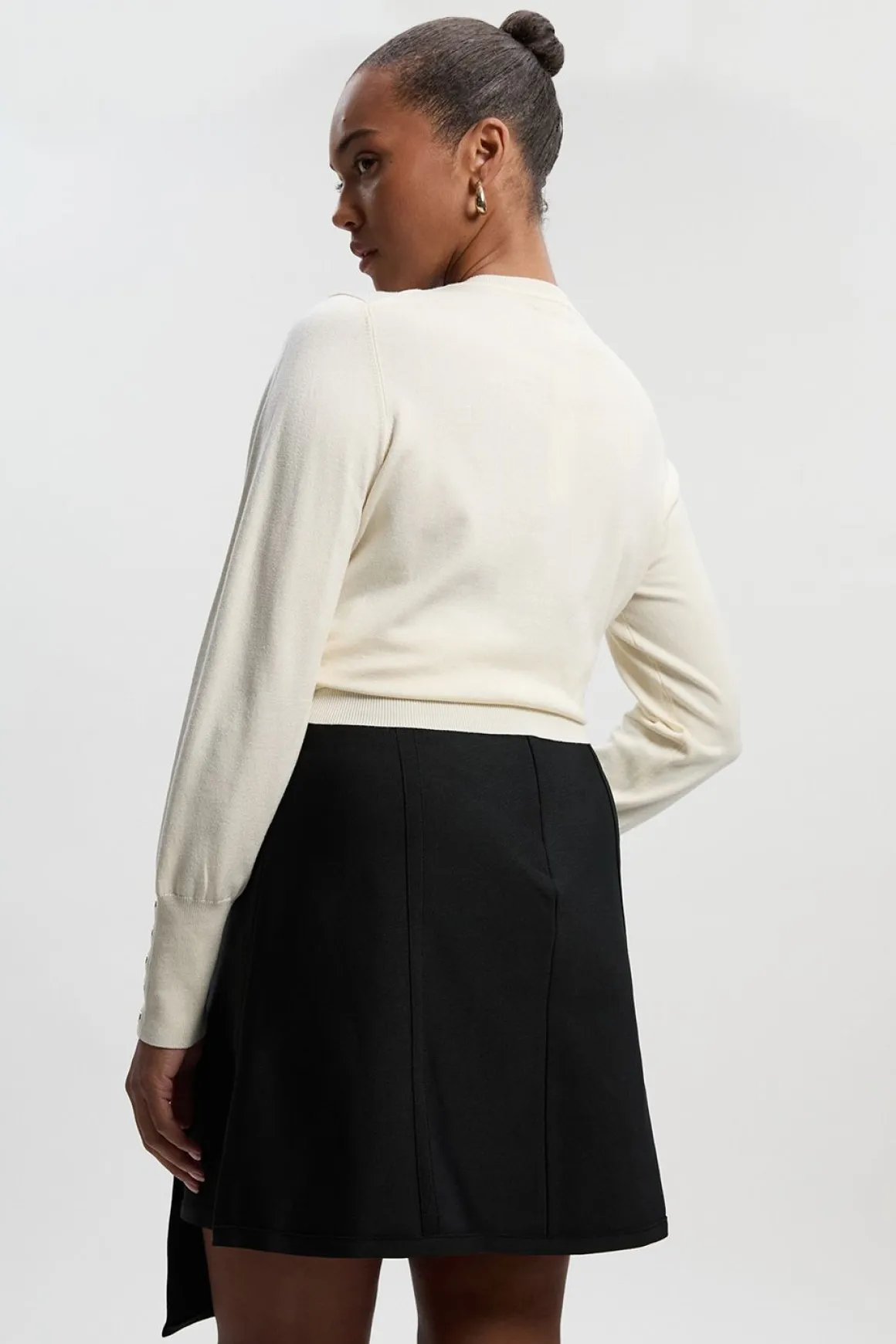 Jupe Mini Asymétrique Bandage Moulante Grande Taille
