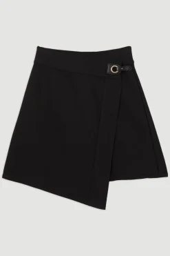 KarenMillen Jupe Mini Asymétrique Bandage Sculptante<Femme Jupes|Jupes