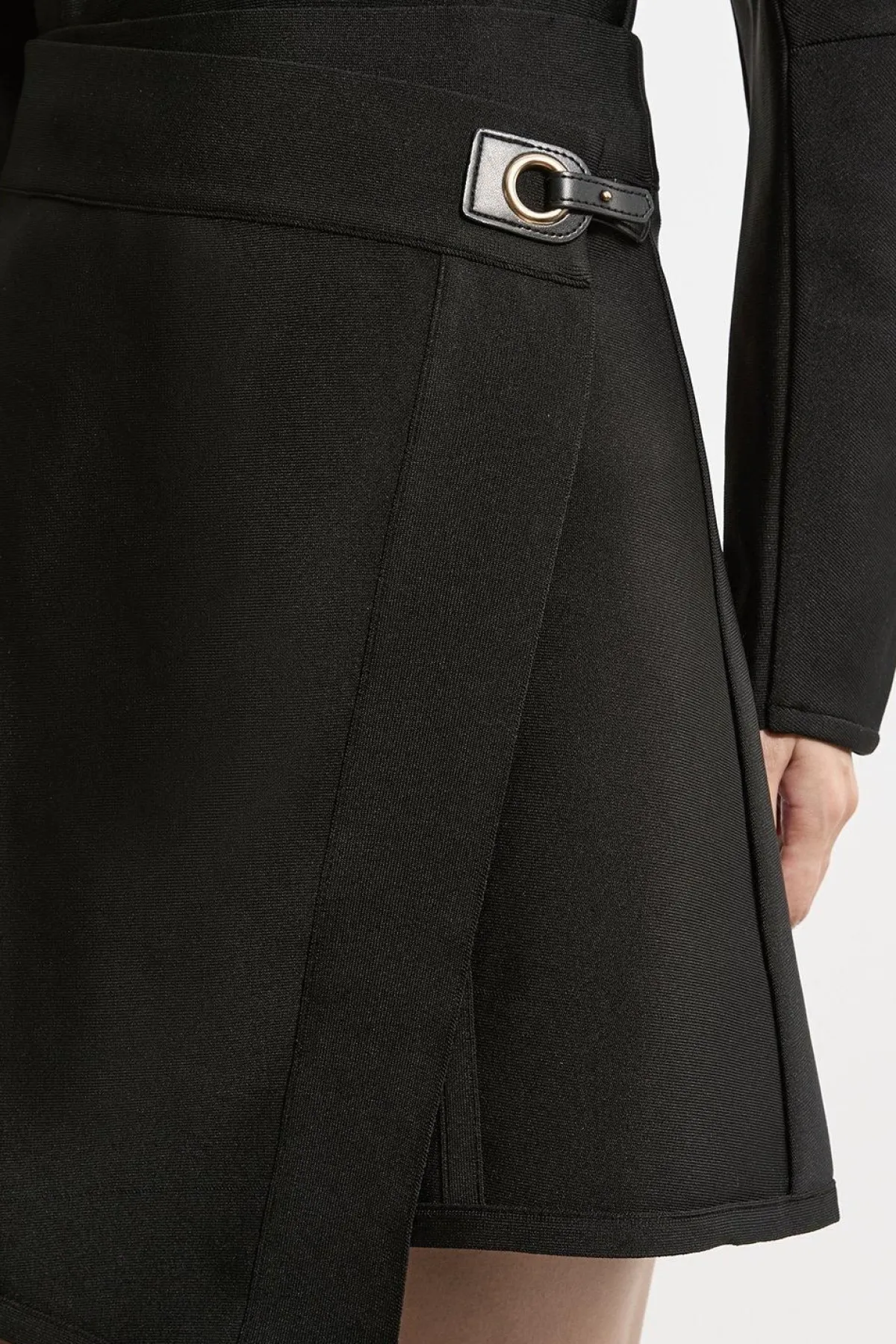 KarenMillen Jupe Mini Asymétrique Bandage Sculptante<Femme Jupes|Jupes
