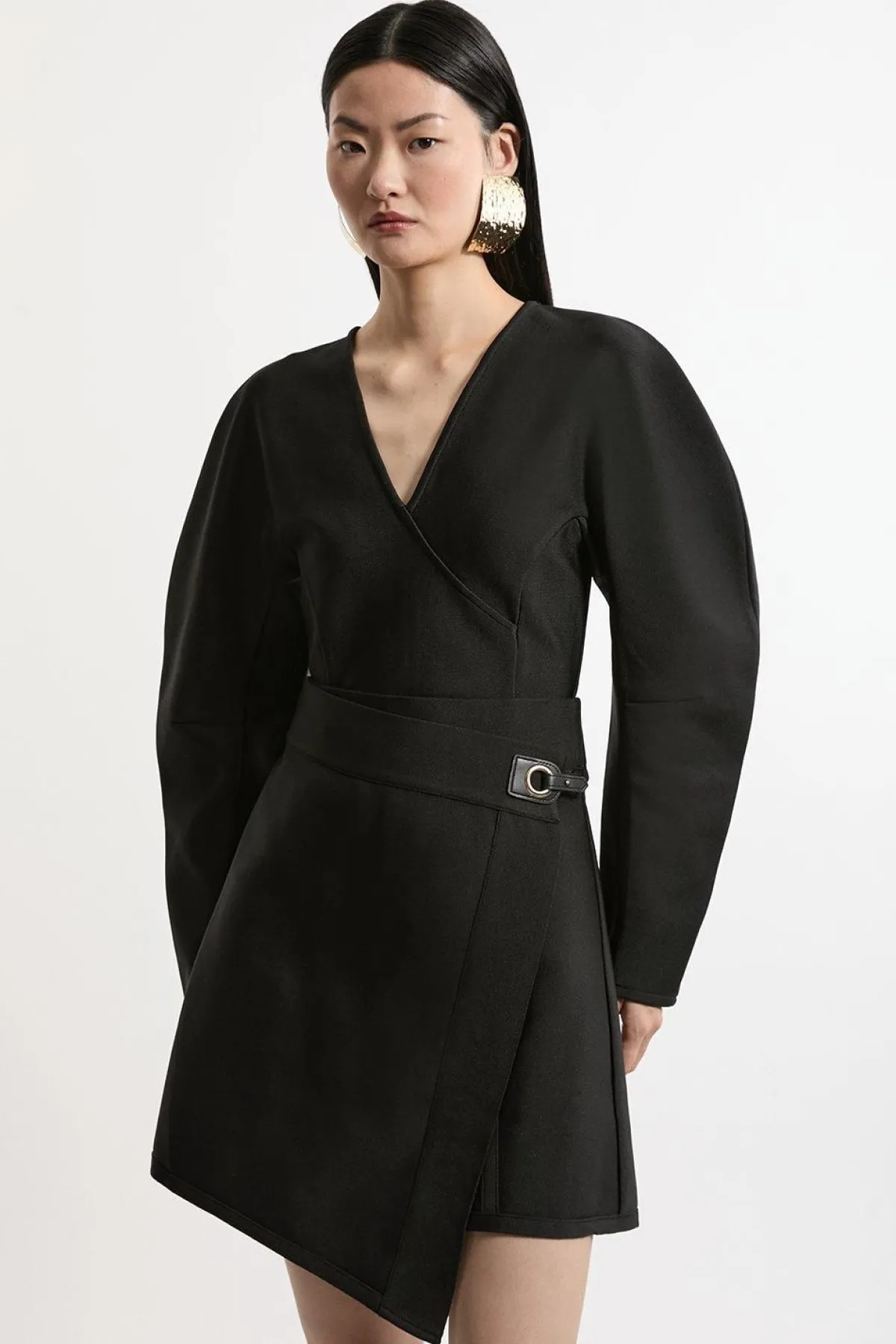 KarenMillen Jupe Mini Asymétrique Bandage Sculptante<Femme Jupes|Jupes