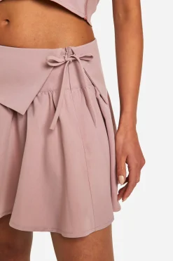 boohoo Jupe Mini avec Détail de Ceinture Repliée<Femme Jupes|Jupes