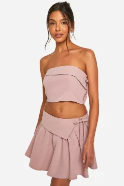 boohoo Jupe Mini avec Détail de Ceinture Repliée<Femme Jupes|Jupes