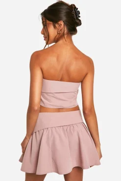 boohoo Jupe Mini avec Détail de Ceinture Repliée<Femme Jupes|Jupes