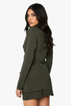 boohoo Jupe Mini Bengaline à Ourlet Fendu<Femme Tailleurs|Jupes