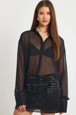 boohoo Jupe mini en A à paillettes<Femme Jupes|Jupes